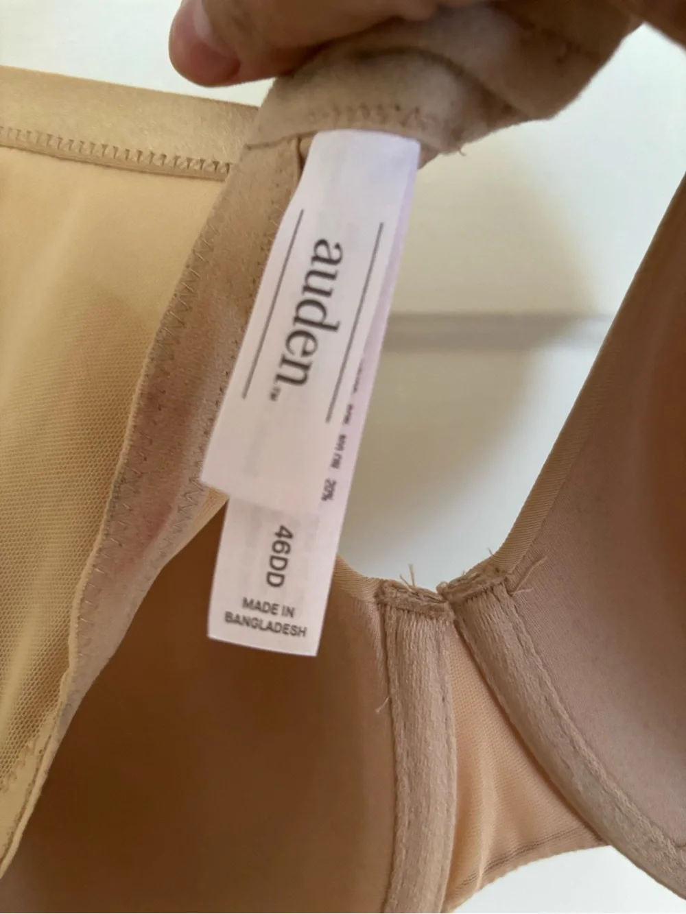 Smooth T-Shirt Bra Underwire Beige By Auden Size 46 DD NEW